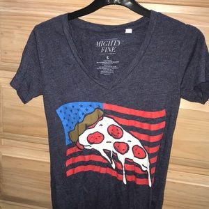 american flag pizza shirt